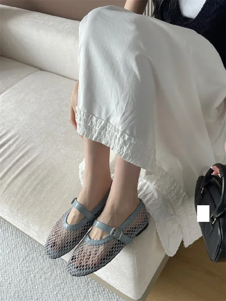 Eilyken Women's Summer Mesh Flat Sandals - Designer Casual Round Toe Buckle Strap Outdoor Dress Shoes showcase 11