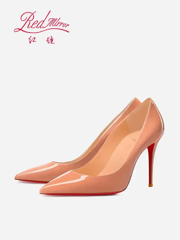 Elegant Women's Pointed Toe High Heel Pumps - Luxury Red Shiny Bottom Party Shoes for Ladies thumbnail 2
