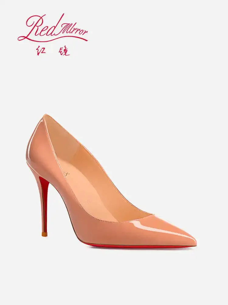 Elegant Women's Pointed Toe High Heel Pumps - Luxury Red Shiny Bottom Party Shoes for Ladies thumbnail 5