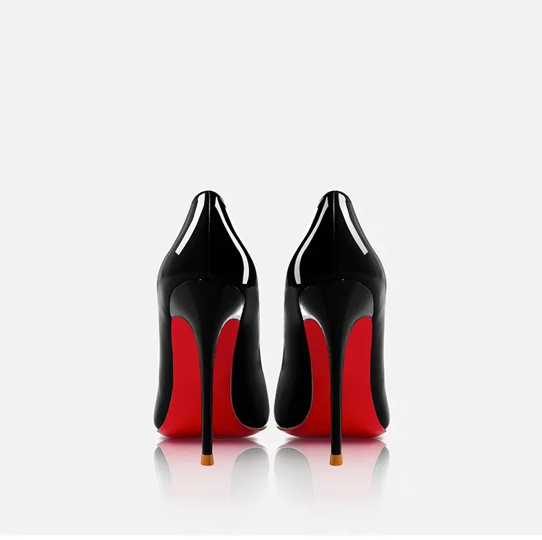 Elegant Women's Pointed Toe High Heel Pumps - Luxury Red Shiny Bottom Party Shoes for Ladies showcase 21