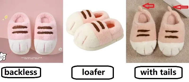 Women's Fluffy Cat Paw Slippers - Cozy Closed Heel Home Shoes, Warm Winter Slip-On Loafers with Animal Claw Design for Ultimate Comfort showcase 1