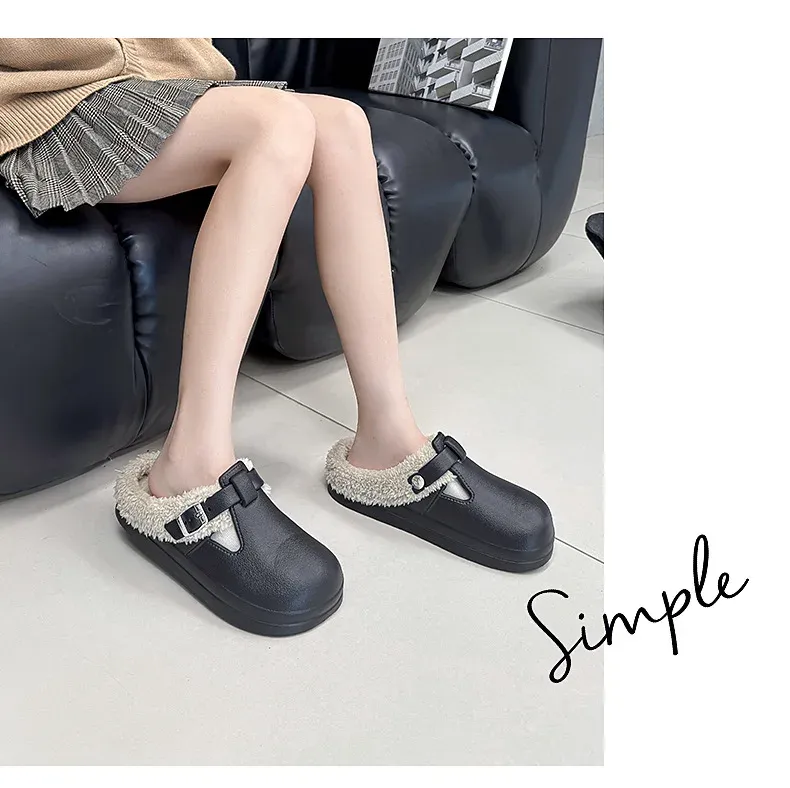 Waterproof EVA Indoor Outdoor Slippers for Women - Warm Plush Winter Shoes with Thick Anti-Slip Sole for Home & Daily Walking showcase 9