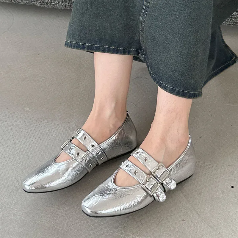 Fashionable Women's Ballet Flats with Buckle Strap - Elegant Round Toe Ladies Dance Shoes for Spring, Chic Lolita Style showcase 8