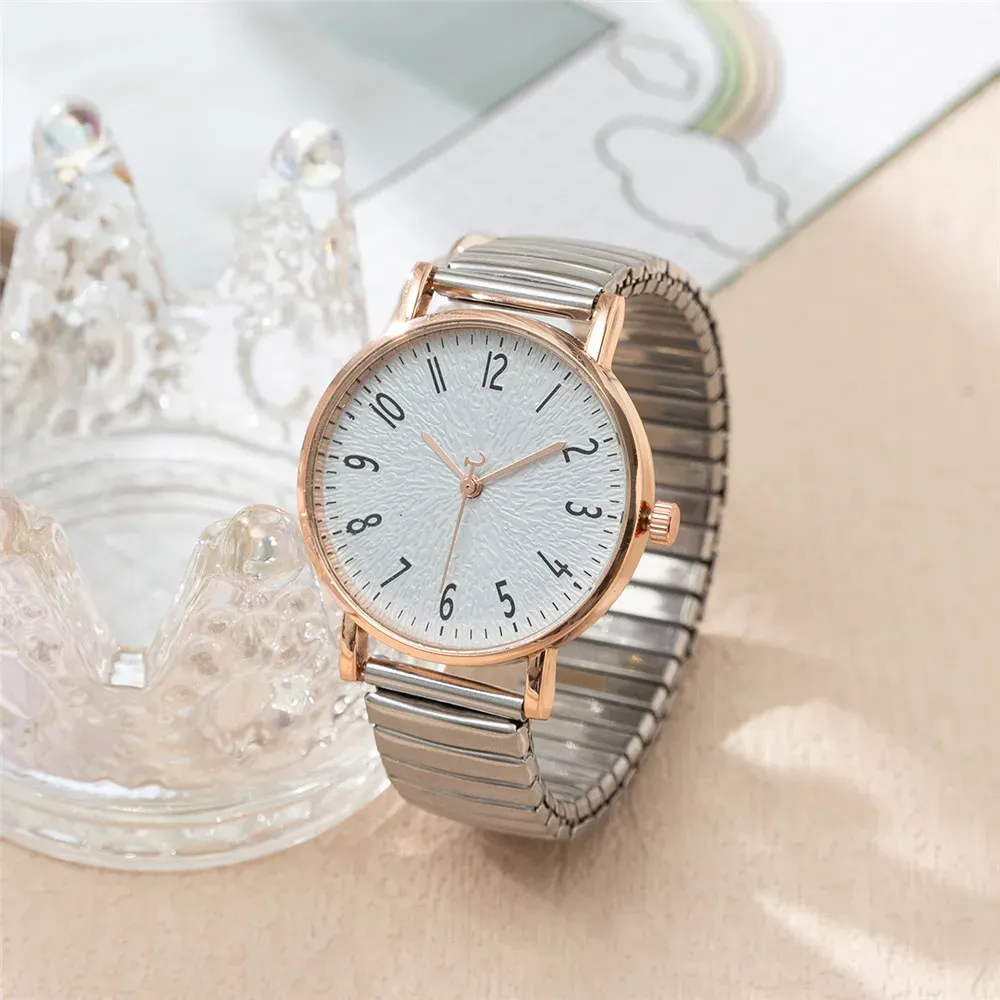 Women's Casual Stainless Steel Stretch Band Digital Watch - Simple Minimalist Design, Buckleless Strap, Dress & Sporty Style thumbnail 4