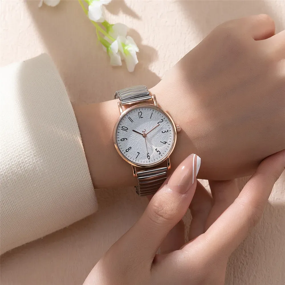 Women's Casual Stainless Steel Stretch Band Digital Watch - Simple Minimalist Design, Buckleless Strap, Dress & Sporty Style thumbnail 2