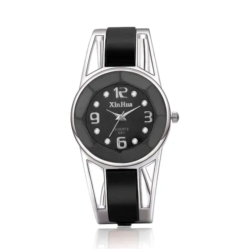 Luxury Stainless Steel Dial Quartz Bracelet Watch for Women - Elegant Ladies Wristwatch with Skeleton Design thumbnail 6