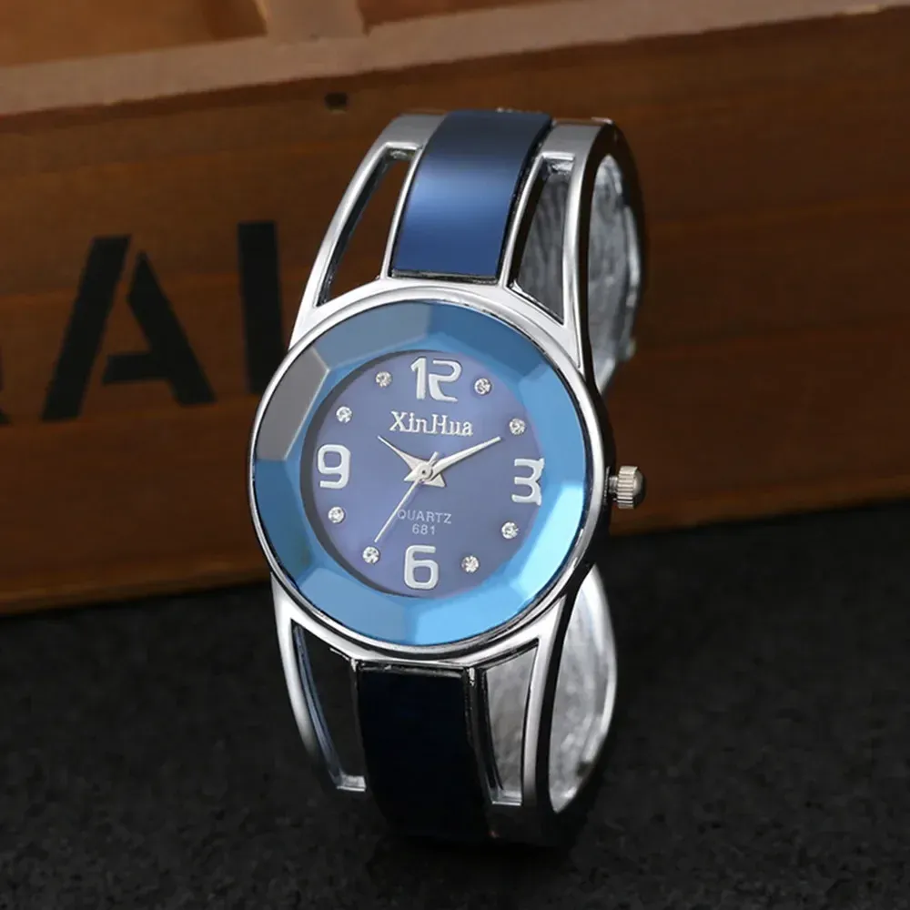 Luxury Stainless Steel Dial Quartz Bracelet Watch for Women - Elegant Ladies Wristwatch with Skeleton Design showcase 14