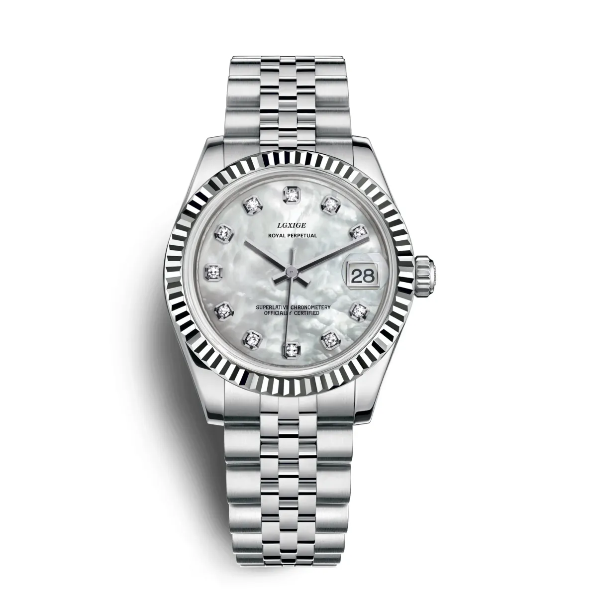 LGXIGE Luxury Women's Quartz Dress Watch - Elegant Stainless Steel Waterproof with Date Display, Original Fashion Wristwatch for Ladies showcase 8