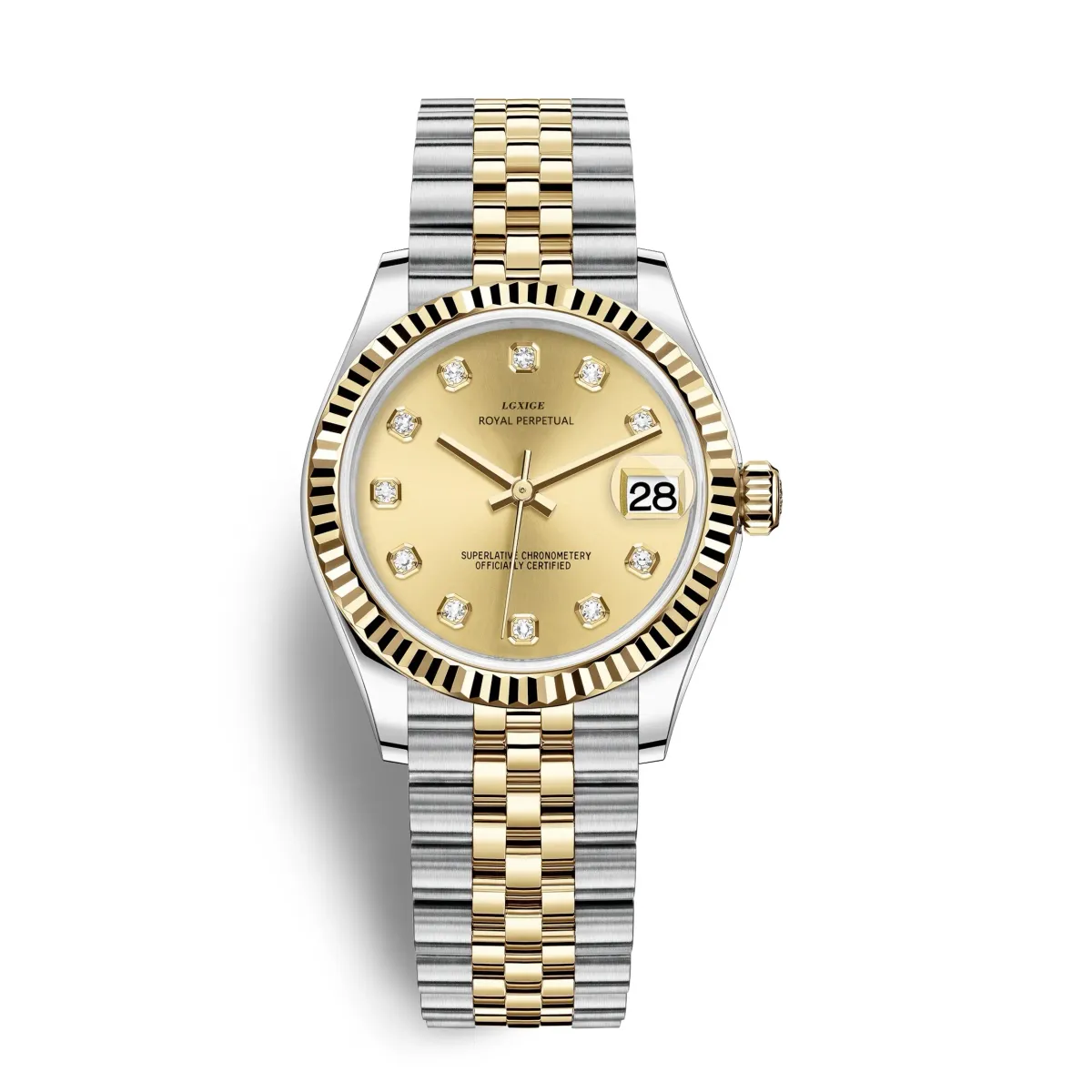 LGXIGE Luxury Women's Quartz Dress Watch - Elegant Stainless Steel Waterproof with Date Display, Original Fashion Wristwatch for Ladies showcase 3