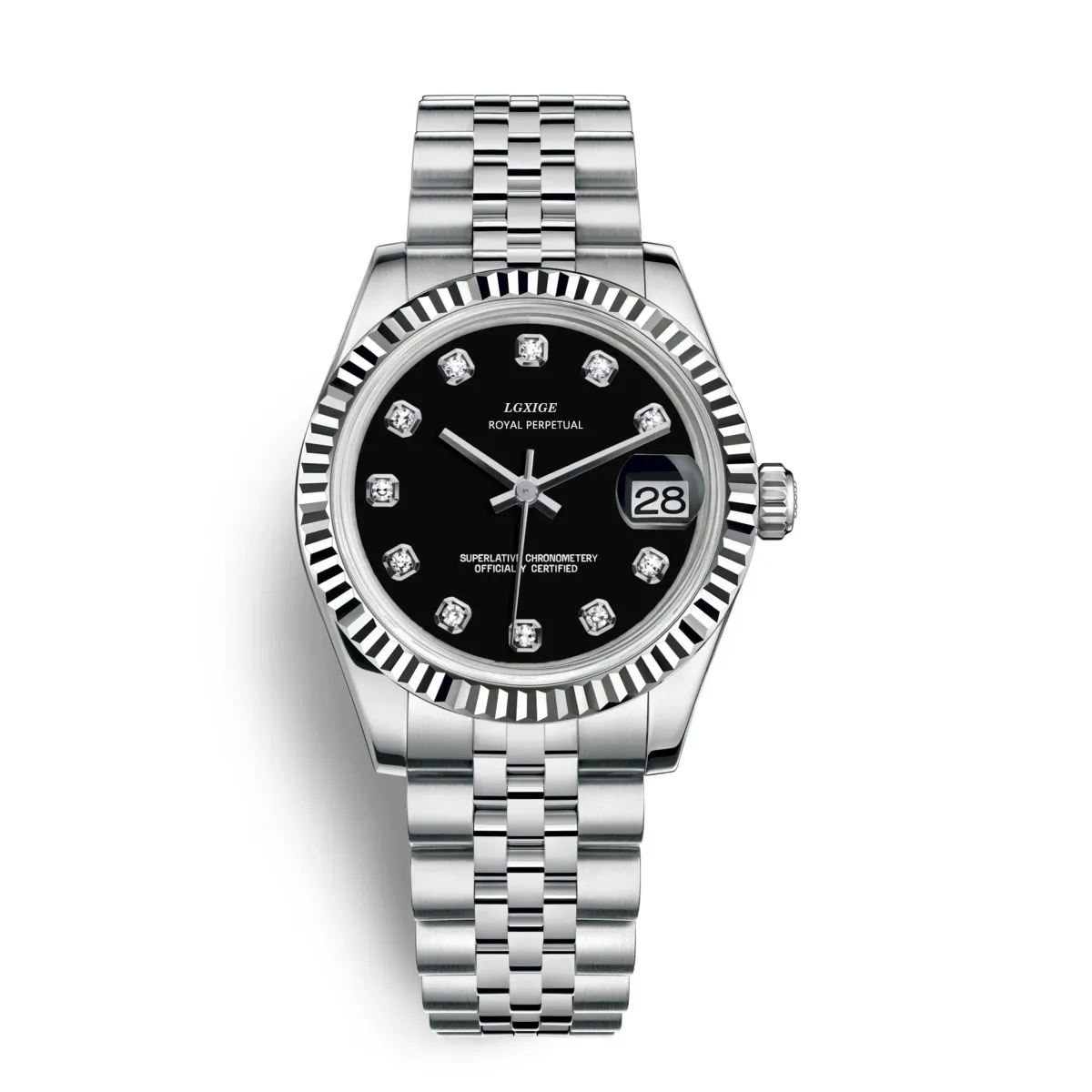 LGXIGE Luxury Women's Quartz Dress Watch - Elegant Stainless Steel Waterproof with Date Display, Original Fashion Wristwatch for Ladies showcase 4