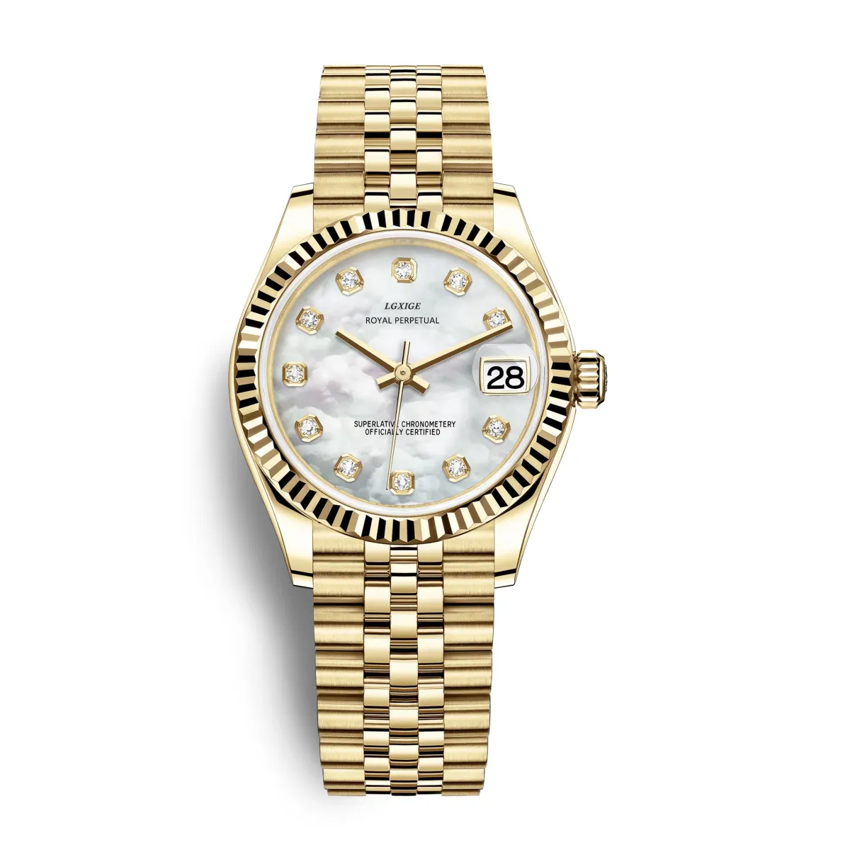 LGXIGE Luxury Women's Quartz Dress Watch - Elegant Stainless Steel Waterproof with Date Display, Original Fashion Wristwatch for Ladies showcase 9