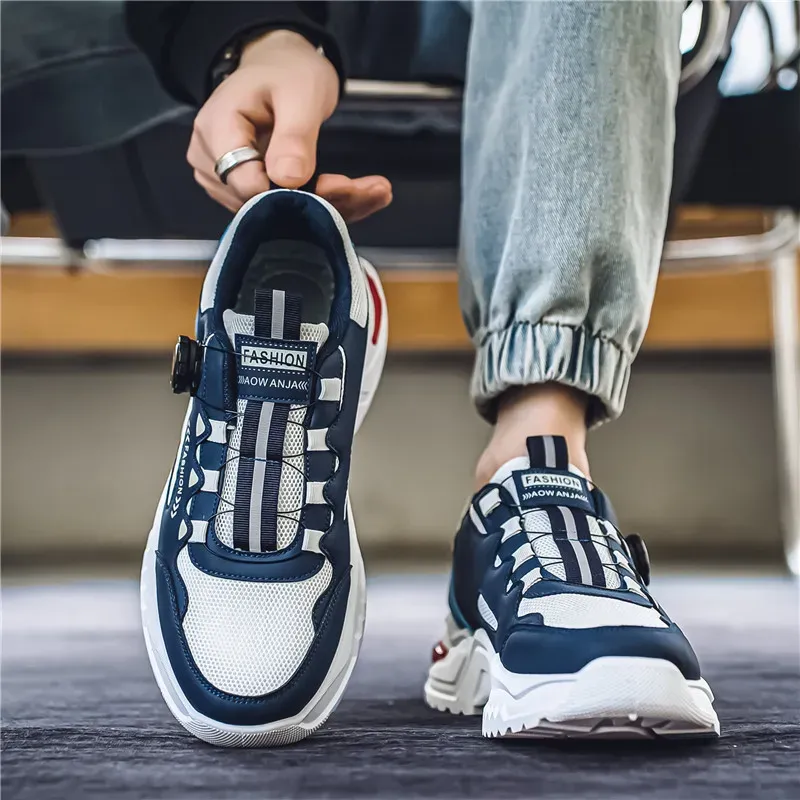 Men's Korean Fashion Sneakers: Casual Sports Shoes, Soft Sole, Non-Slip Outdoor Running Shoes for All Seasons, Student Style thumbnail 5