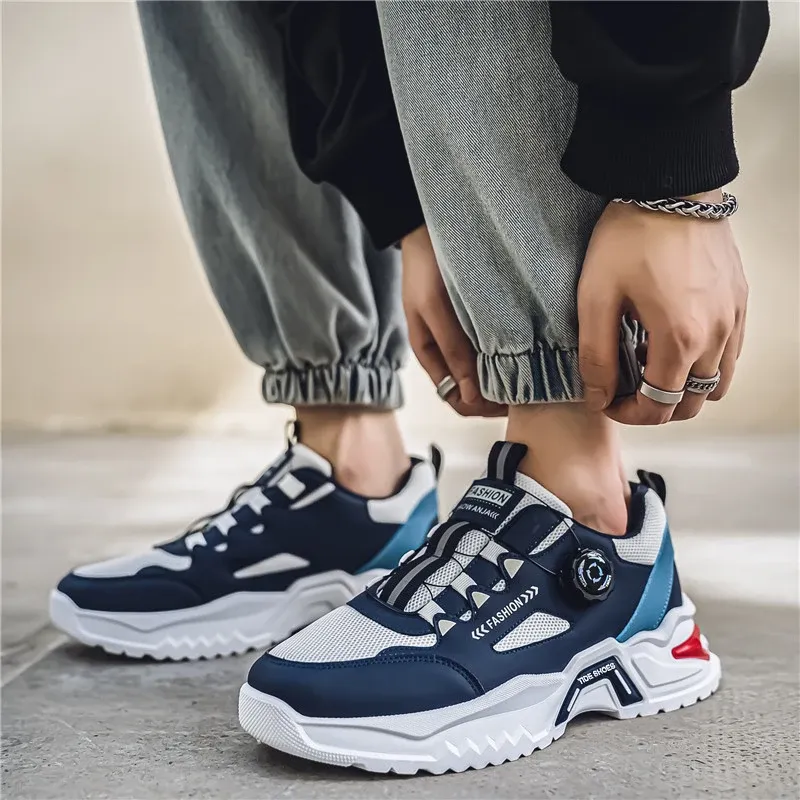 Men's Korean Fashion Sneakers: Casual Sports Shoes, Soft Sole, Non-Slip Outdoor Running Shoes for All Seasons, Student Style thumbnail 3