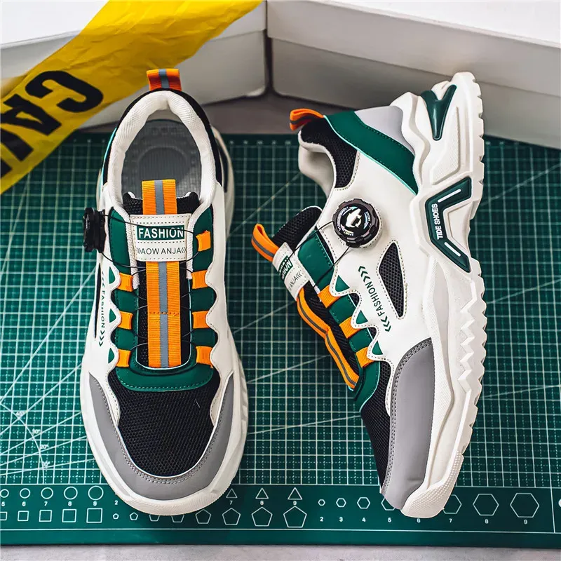 Men's Korean Fashion Sneakers: Casual Sports Shoes, Soft Sole, Non-Slip Outdoor Running Shoes for All Seasons, Student Style thumbnail 2