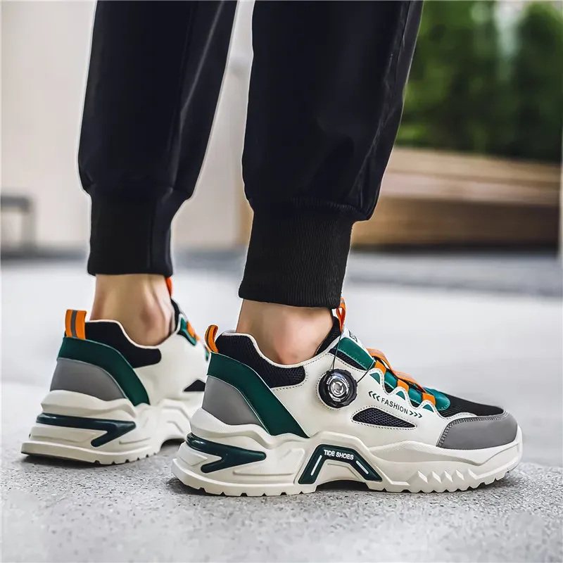 Men's Korean Fashion Sneakers: Casual Sports Shoes, Soft Sole, Non-Slip Outdoor Running Shoes for All Seasons, Student Style thumbnail 4