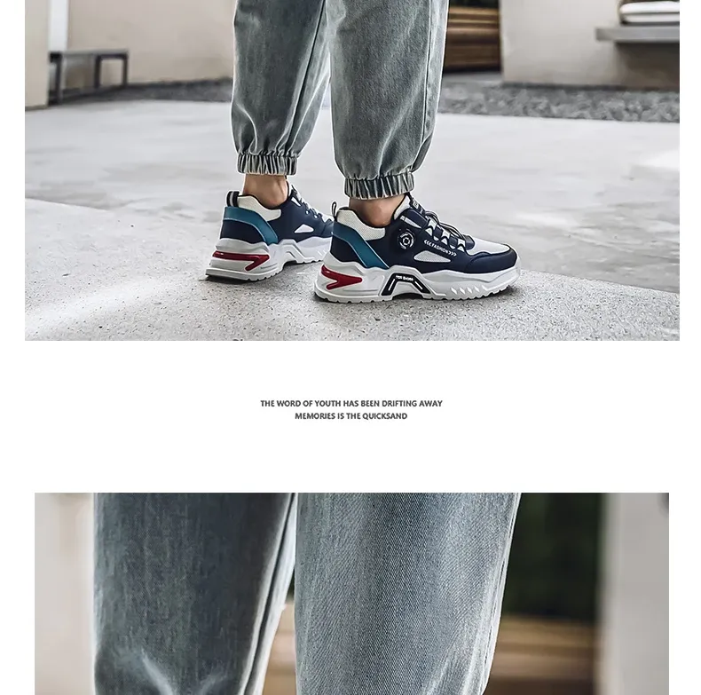 Men's Korean Fashion Sneakers: Casual Sports Shoes, Soft Sole, Non-Slip Outdoor Running Shoes for All Seasons, Student Style showcase 15