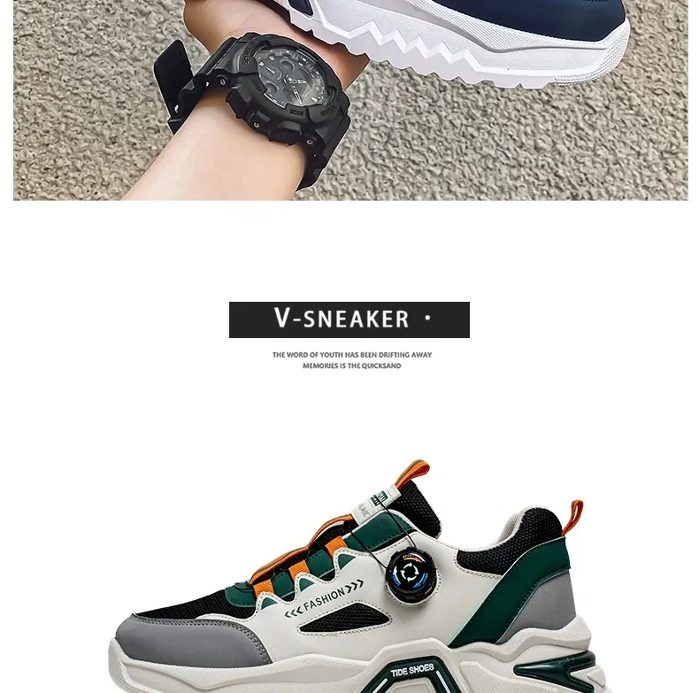 Men's Korean Fashion Sneakers: Casual Sports Shoes, Soft Sole, Non-Slip Outdoor Running Shoes for All Seasons, Student Style showcase 4