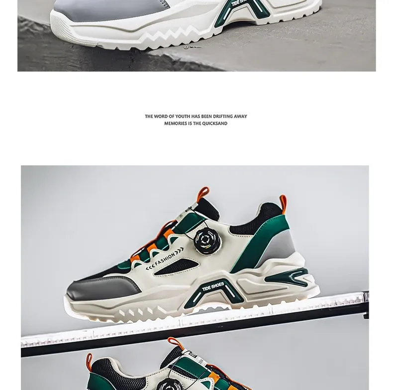 Men's Korean Fashion Sneakers: Casual Sports Shoes, Soft Sole, Non-Slip Outdoor Running Shoes for All Seasons, Student Style showcase 8