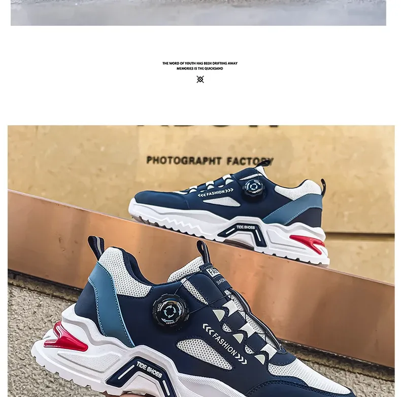 Men's Korean Fashion Sneakers: Casual Sports Shoes, Soft Sole, Non-Slip Outdoor Running Shoes for All Seasons, Student Style showcase 3