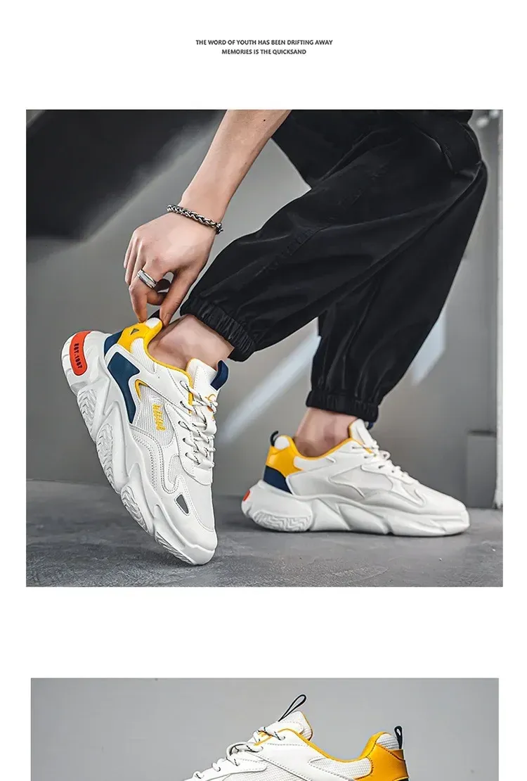 Men's Breathable Mesh Running Shoes - Trendy Casual Sneakers for Summer, Lightweight & Comfortable with Increased Height Design showcase 12