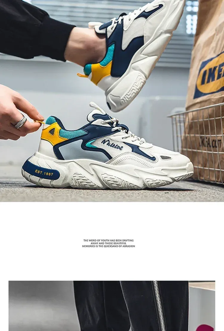 Men's Breathable Mesh Running Shoes - Trendy Casual Sneakers for Summer, Lightweight & Comfortable with Increased Height Design showcase 9