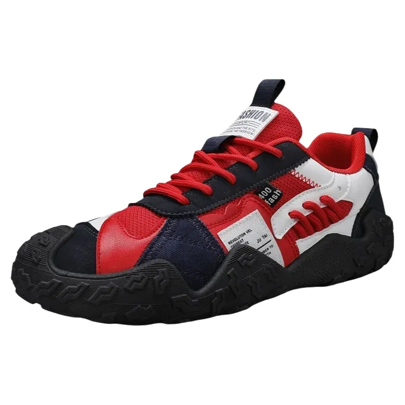 Men's Breathable Mesh Sneakers for Spring/Summer/Autumn: Casual Workwear PU Leather Lace-Up Outdoor Climbing Sports Shoes - Image 6