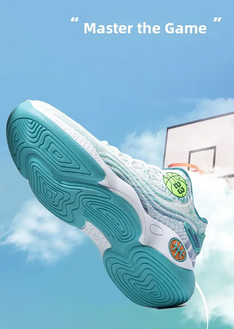 Men's High-Top Basketball Shoes - Breathable Mesh, Lightweight Injection Sole, Casual Sports Sneakers for Students & Athletes showcase 9