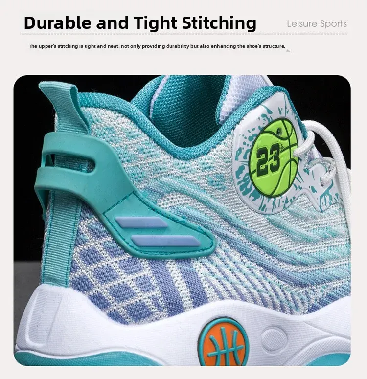 Men's High-Top Basketball Shoes - Breathable Mesh, Lightweight Injection Sole, Casual Sports Sneakers for Students & Athletes showcase 8