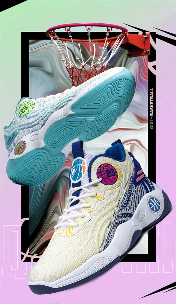 Men's High-Top Basketball Shoes - Breathable Mesh, Lightweight Injection Sole, Casual Sports Sneakers for Students & Athletes showcase 5