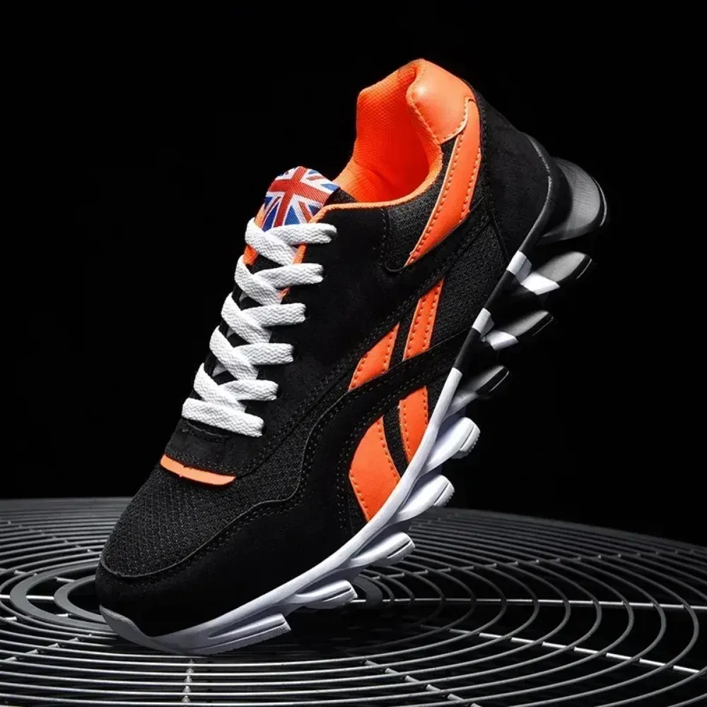 Men's Breathable Running Shoes - Wear-Resistant Cushioning Fitness Sneakers for Outdoor Sports, Sizes 46-48 thumbnail 4