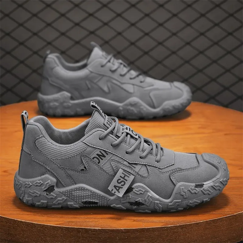 Men's Breathable Mesh Casual Work Sports Shoes - Low Cut Round Toe, Comfortable PVC Outsole, Fashionable Outdoor Climbing Sneakers for Spring/Summer/Autumn