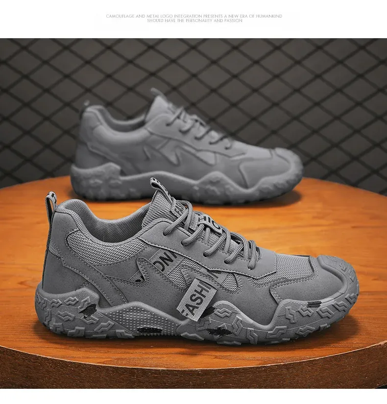 Men's Breathable Mesh Casual Work Sports Shoes - Low Cut Round Toe, Comfortable PVC Outsole, Fashionable Outdoor Climbing Sneakers for Spring/Summer/Autumn showcase 19
