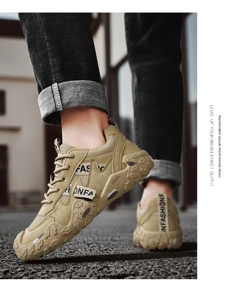 Men's Breathable Mesh Casual Work Sports Shoes - Low Cut Round Toe, Comfortable PVC Outsole, Fashionable Outdoor Climbing Sneakers for Spring/Summer/Autumn showcase 9