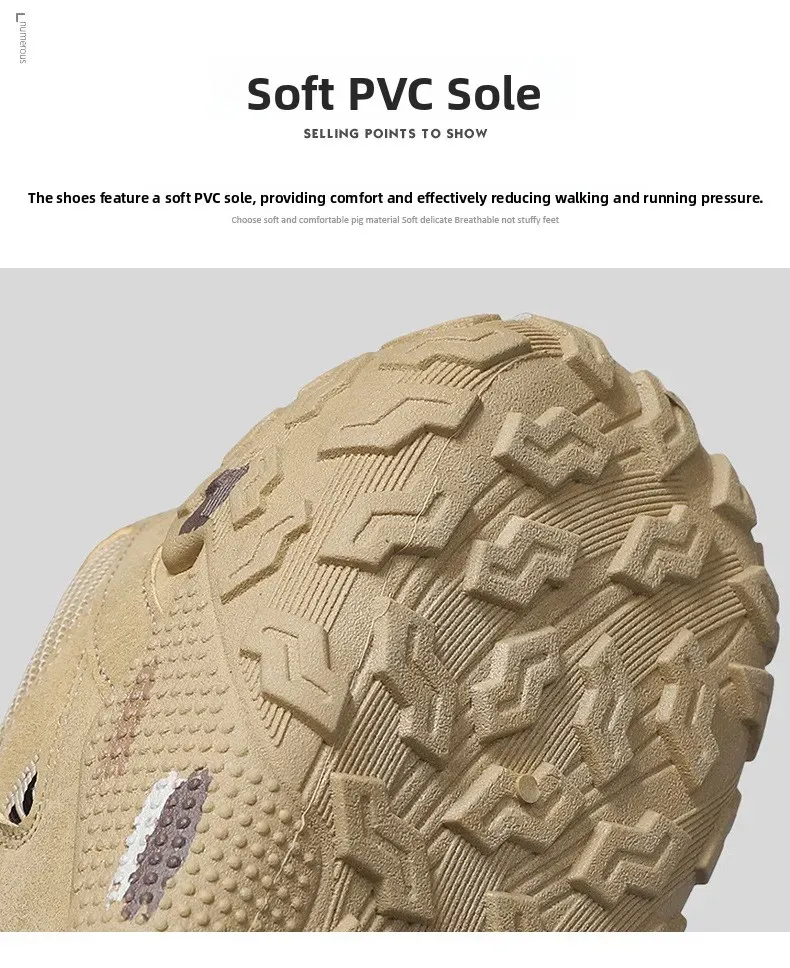 Men's Breathable Mesh Casual Work Sports Shoes - Low Cut Round Toe, Comfortable PVC Outsole, Fashionable Outdoor Climbing Sneakers for Spring/Summer/Autumn showcase 7