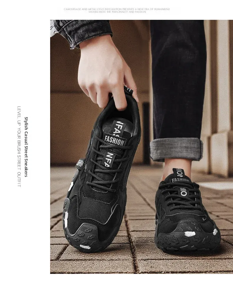 Men's Breathable Mesh Casual Work Sports Shoes - Low Cut Round Toe, Comfortable PVC Outsole, Fashionable Outdoor Climbing Sneakers for Spring/Summer/Autumn showcase 10