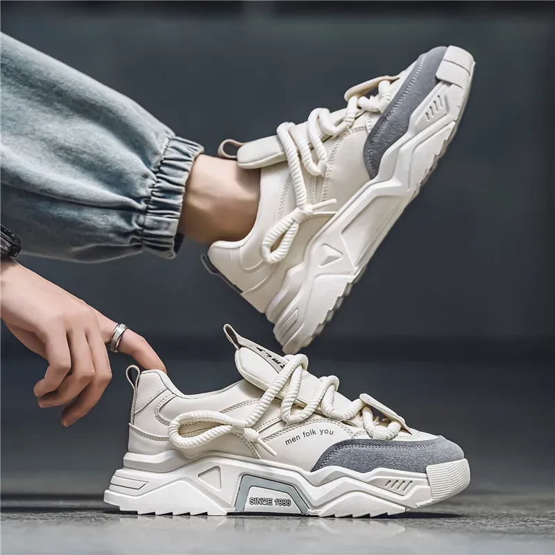 Men's Casual Sneakers 2025 Spring Fashion Versatile Low-Top Skateboard Shoes for Outdoor Sports - Image 2