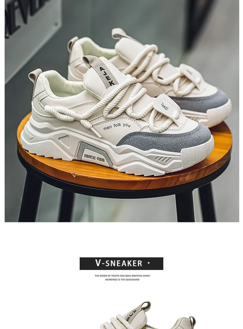 Men's Casual Sneakers 2025 Spring Fashion Versatile Low-Top Skateboard Shoes for Outdoor Sports showcase 3