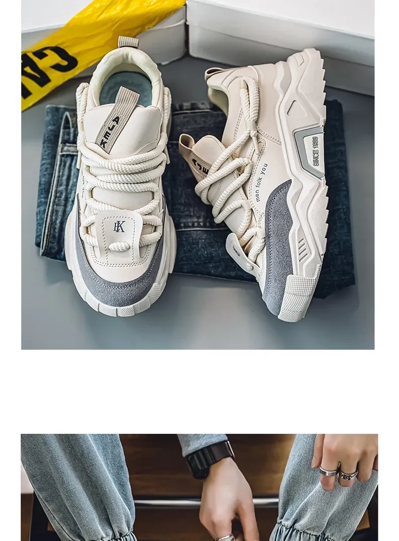 Men's Casual Sneakers 2025 Spring Fashion Versatile Low-Top Skateboard Shoes for Outdoor Sports showcase 7