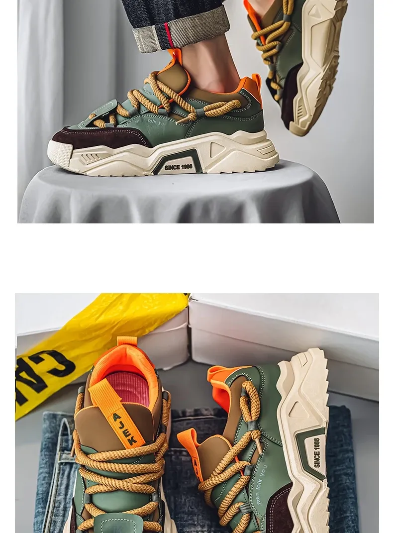 Men's Casual Sneakers 2025 Spring Fashion Versatile Low-Top Skateboard Shoes for Outdoor Sports showcase 15