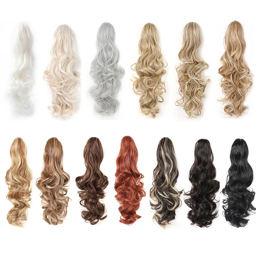 Claw Clip Ponytail Extension - Curly Wavy Synthetic Hairpiece for Women & Girls, 18-24 Inch Long, Easy Clip-in Hair Bun for Instant Style thumbnail 2
