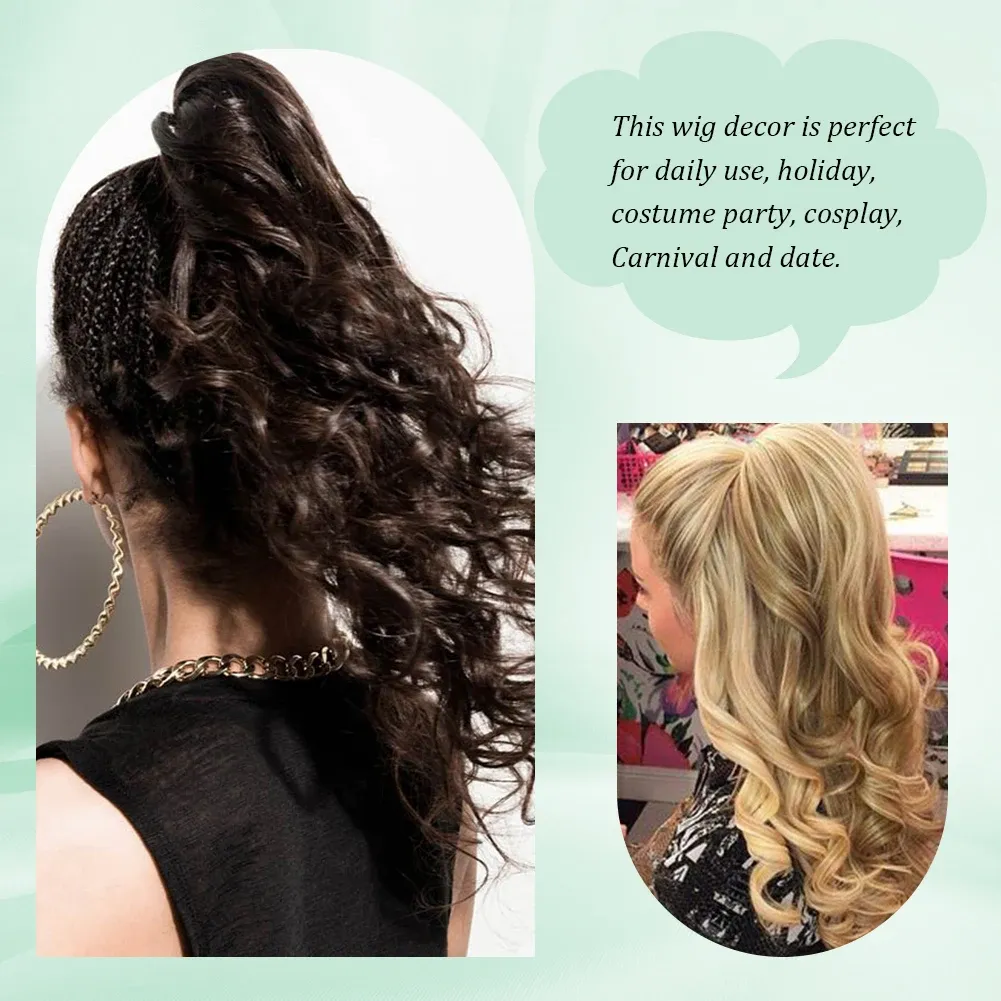 Claw Clip Ponytail Extension - Curly Wavy Synthetic Hairpiece for Women & Girls, 18-24 Inch Long, Easy Clip-in Hair Bun for Instant Style showcase 4