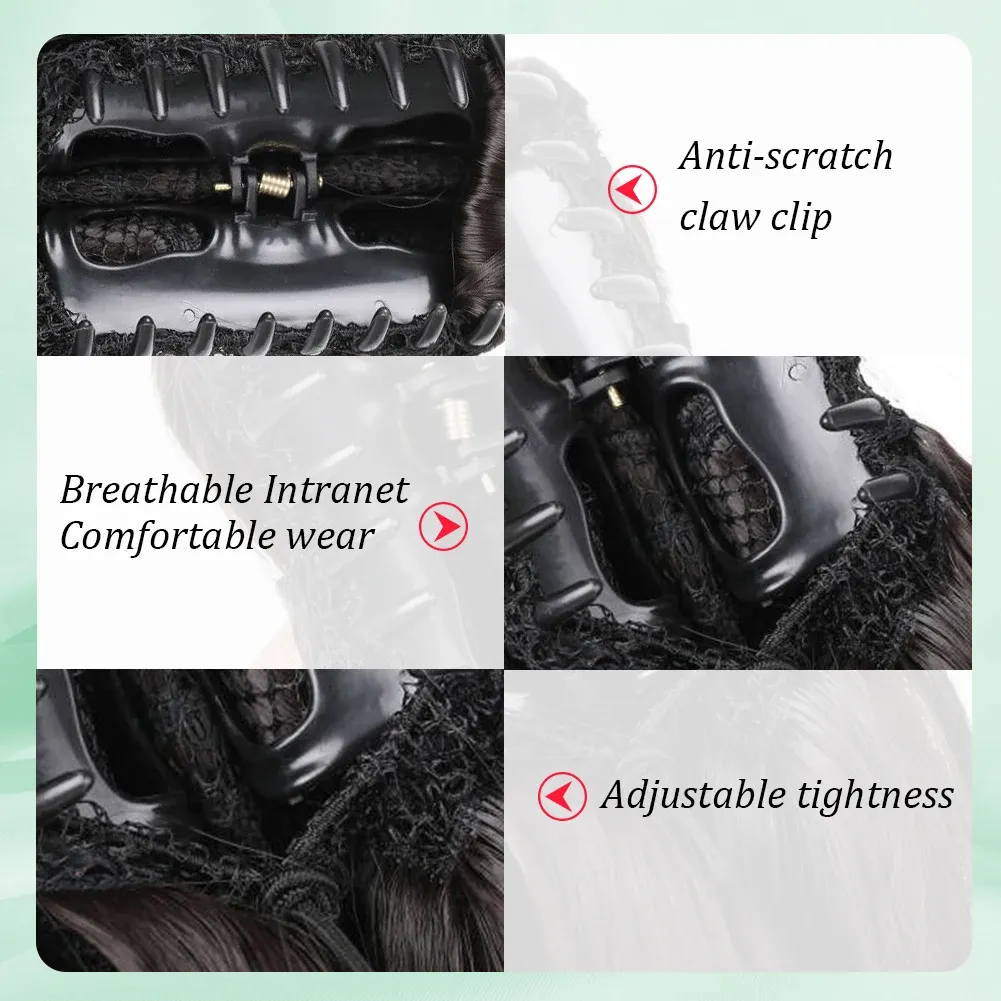 Claw Clip Ponytail Extension - Curly Wavy Synthetic Hairpiece for Women & Girls, 18-24 Inch Long, Easy Clip-in Hair Bun for Instant Style thumbnail 6