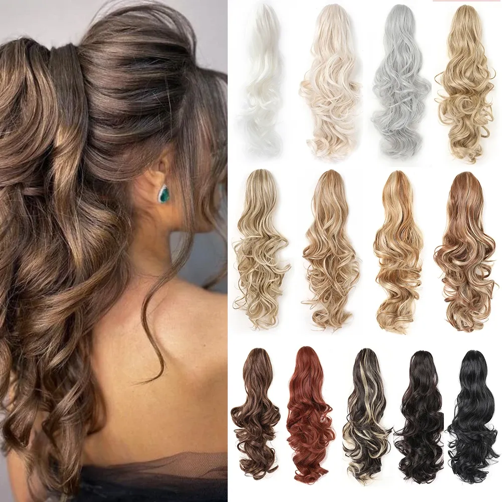 Claw Clip Ponytail Extension - Curly Wavy Synthetic Hairpiece for Women & Girls, 18-24 Inch Long, Easy Clip-in Hair Bun for Instant Style showcase 1