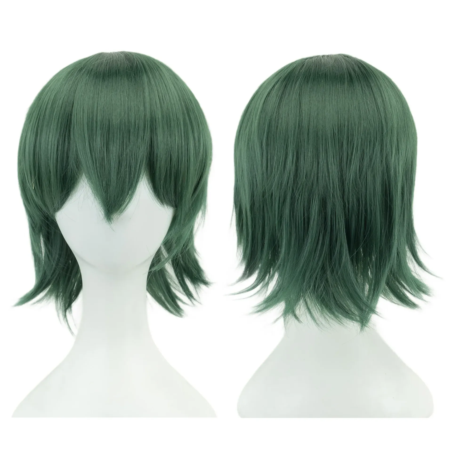 Short Bob Wig with Bangs - Synthetic Heat Resistant Cosplay Hair for Parties, Halloween, Lolita Style - Pink, Blonde, Orange thumbnail 5