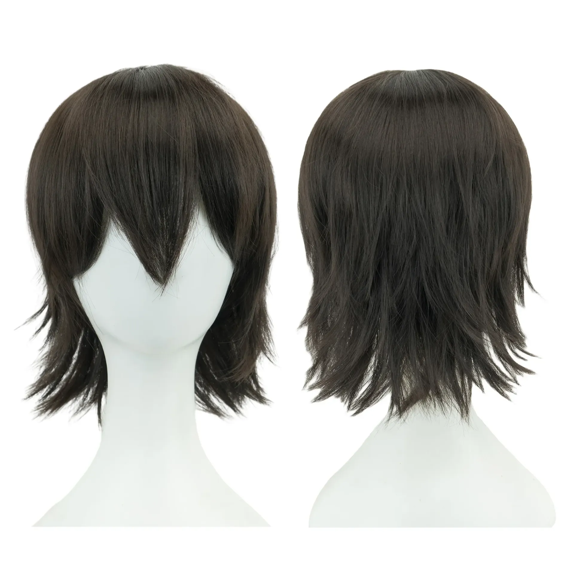 Short Bob Wig with Bangs - Synthetic Heat Resistant Cosplay Hair for Parties, Halloween, Lolita Style - Pink, Blonde, Orange thumbnail 2