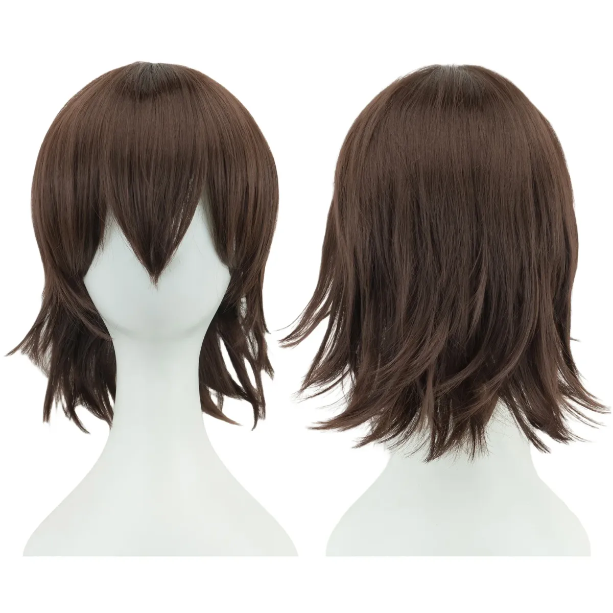 Short Bob Wig with Bangs - Synthetic Heat Resistant Cosplay Hair for Parties, Halloween, Lolita Style - Pink, Blonde, Orange showcase 8