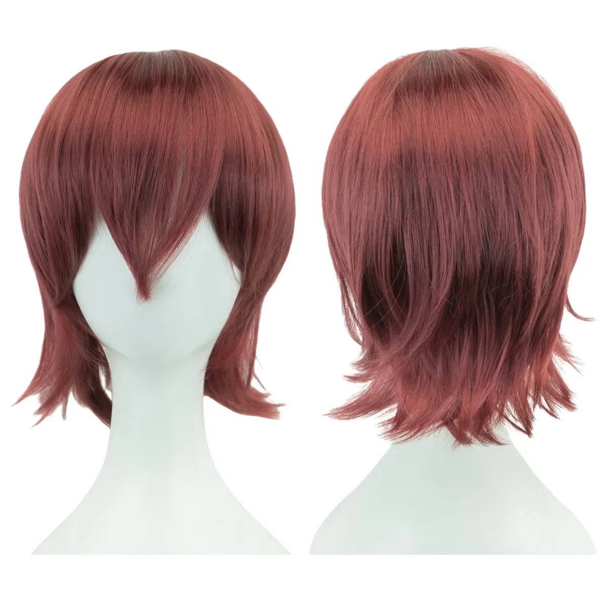 Short Bob Wig with Bangs - Synthetic Heat Resistant Cosplay Hair for Parties, Halloween, Lolita Style - Pink, Blonde, Orange showcase 7