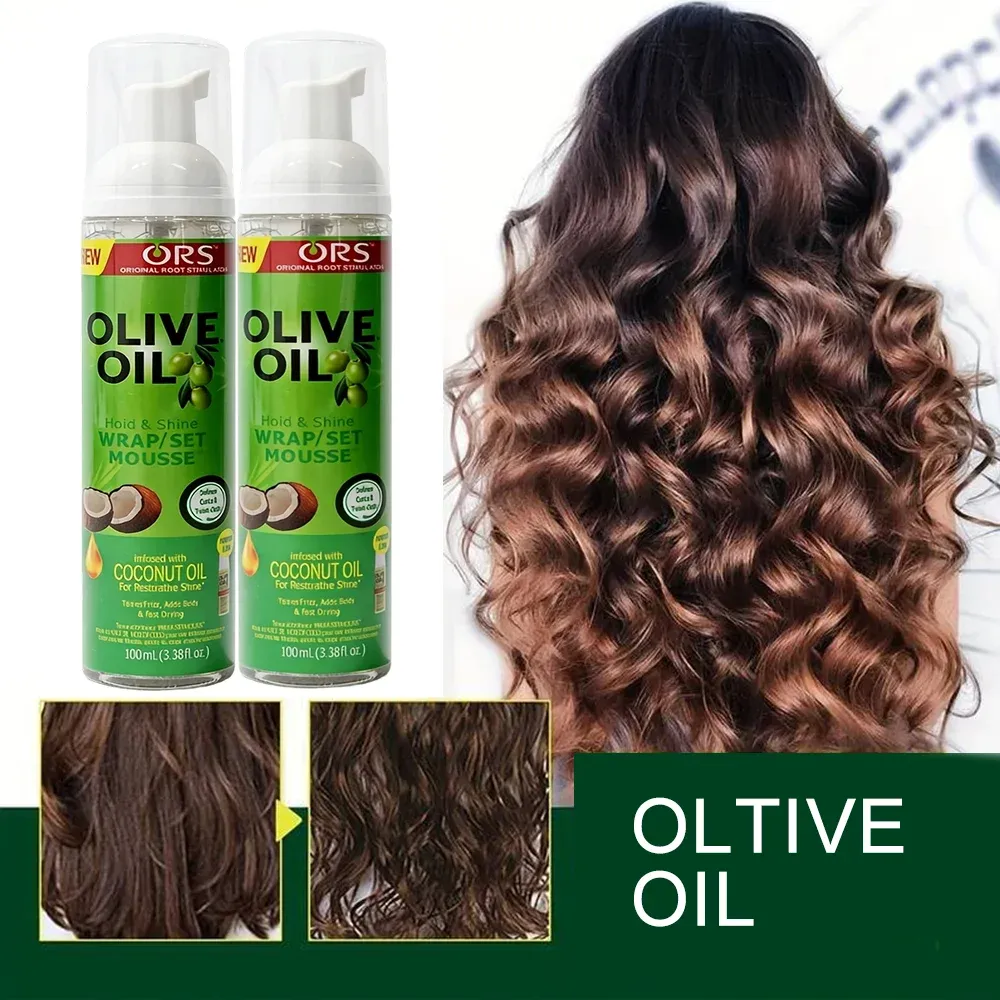 Strong Hold Curly Hair Mousse for Wigs & Natural Hair - 100ml Anti-Frizz Styling Foam with Olive Oil for Women - Image 3