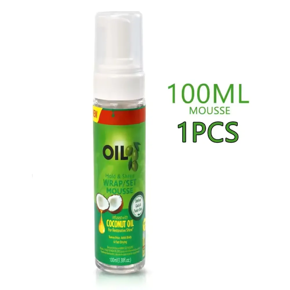 Strong Hold Curly Hair Mousse for Wigs & Natural Hair - 100ml Anti-Frizz Styling Foam with Olive Oil for Women - Image 6