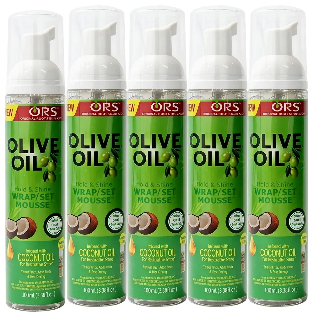 Strong Hold Curly Hair Mousse for Wigs & Natural Hair - 100ml Anti-Frizz Styling Foam with Olive Oil for Women